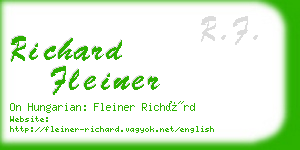 richard fleiner business card